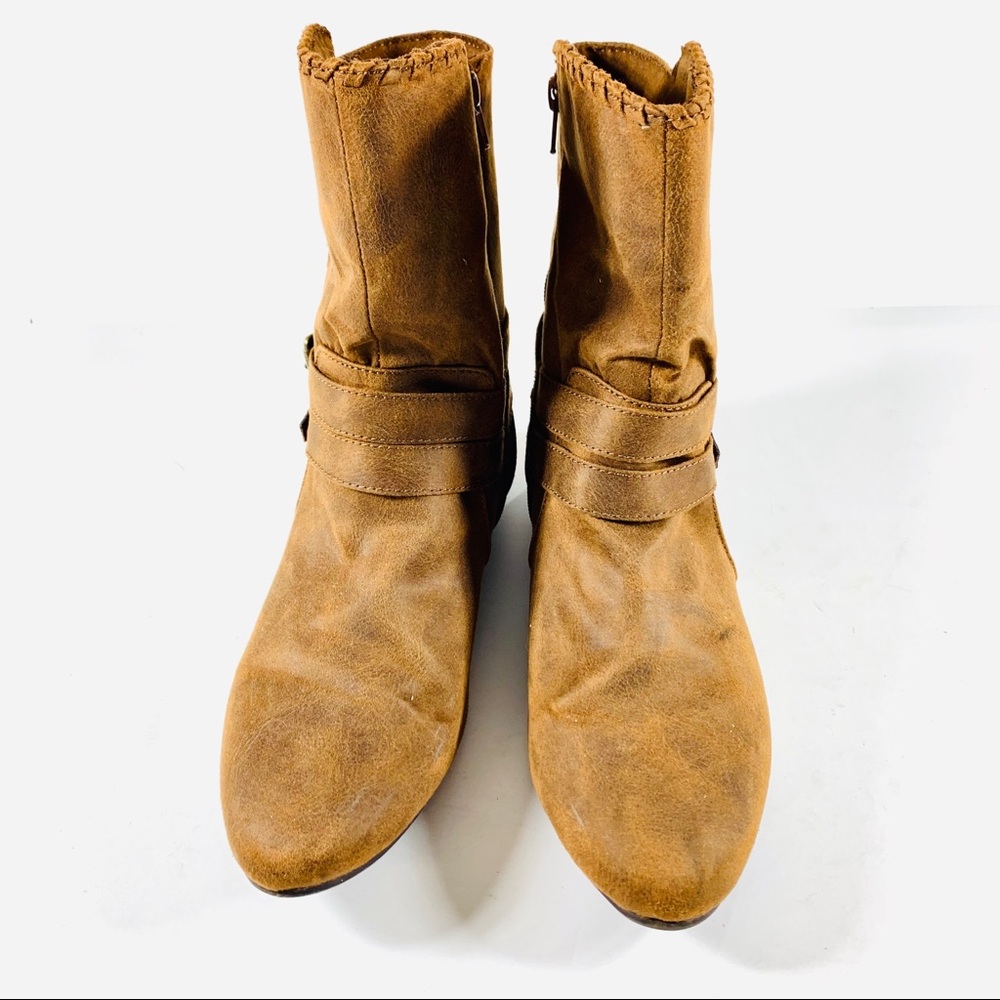 Wallflower Booties Blessed Brown Faux Leather 9.5 - Picture 4 of 6